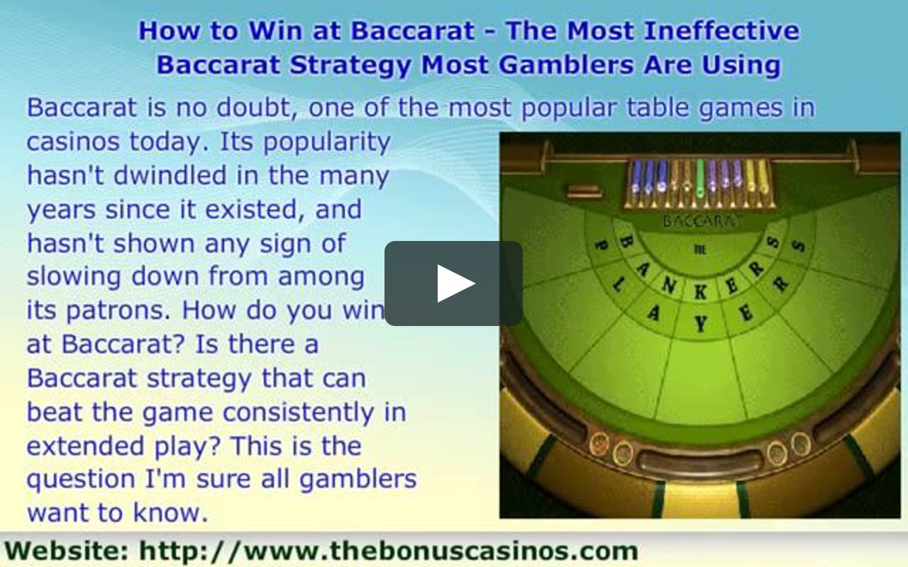 how to win at baccarat strategy